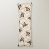 Norwegische Lundehund Malerei Original Hunde Art Seitenschläferkissen (Rückseite (Vertikal))