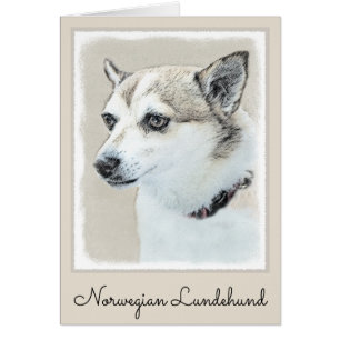Norwegische Lundehund-Malerei - Originale Hundekun