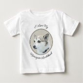 Norwegische Lundehund-Malerei - Originale Hundekun Baby T-shirt (Vorderseite)