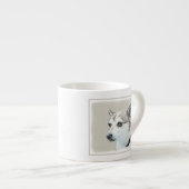 Norwegische Lundehund-Malerei - Originale Hundekun Espressotasse (Vorderseite Rechts)