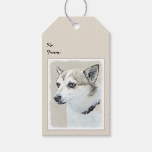 Norwegische Lundehund-Malerei - Originale Hundekun Geschenkanhänger