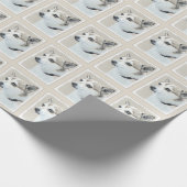 Norwegische Lundehund-Malerei - Originale Hundekun Geschenkpapier (Ecke)