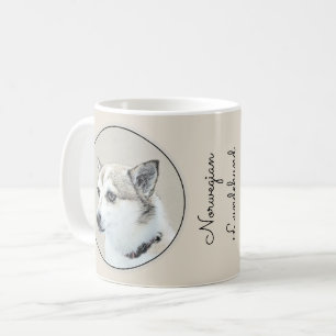 Norwegische Lundehund-Malerei - Originale Hundekun Kaffeetasse