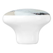 Norwegische Lundehund-Malerei - Originale Hundekun Keramikknauf (Seitenansicht)