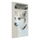 Norwegische Lundehund-Malerei - Originale Hundekun Mini Klemmbrett (Schrägansicht)