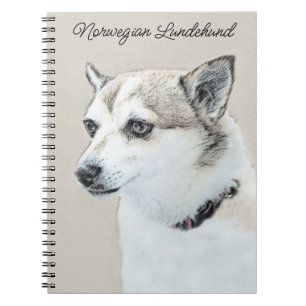 Norwegische Lundehund-Malerei - Originale Hundekun Notizblock