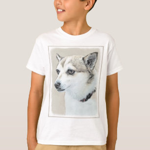 Norwegische Lundehund-Malerei - Originale Hundekun T-Shirt