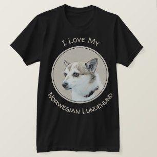 Norwegische Lundehund-Malerei - Originale Hundekun T-Shirt