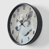 Norwegische Lundehund-Malerei - Originale Hundekun Uhr (Winkel)