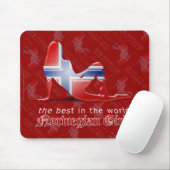 Norwegische Mädchen-Silhouette-Flagge Mousepad (Mit Mouse)