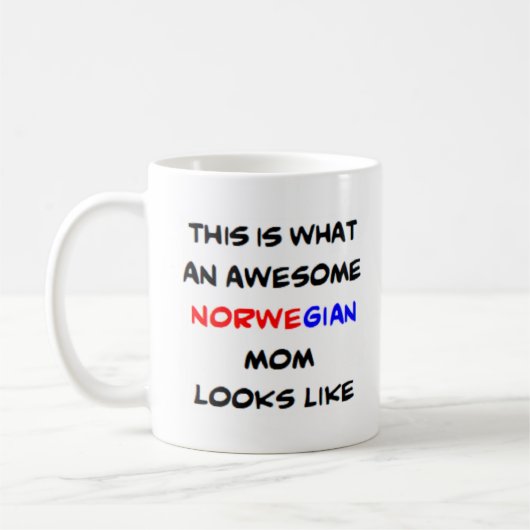 Norwegische Mama, phantastisch Kaffeetasse (Links)