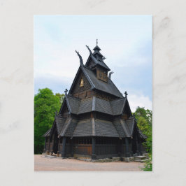 Norwegische Mittelalterliche Stadionkirche Postkarte