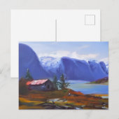 Norwegische Naturkunst Postkarte (Vorne/Hinten)