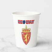 Norwegische Papiertücher für Flaggenwappen Pappbecher (Rückseite)