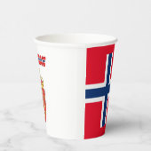 Norwegische Papiertücher für Flaggenwappen Pappbecher (Rechts)