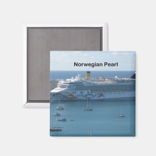 Norwegische Perle Magnet (Vorderseite/Rückseite)