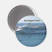 Norwegische Perle Magnet (Vorderseite/Rückseite)