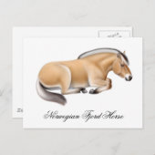 Norwegische Pferdepiste Postkarte (Vorne/Hinten)