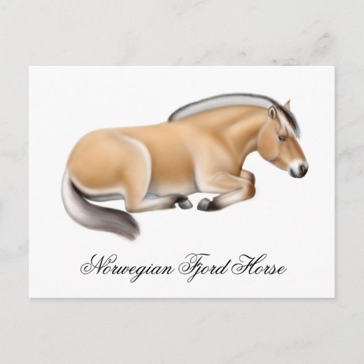 Norwegische Pferdepiste Postkarte (Vorderseite)