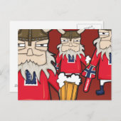 Norwegische Postkarte (Vorne/Hinten)