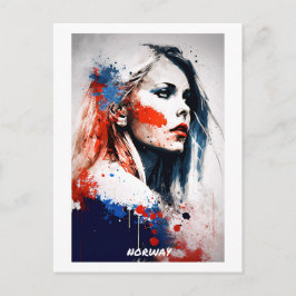 Norwegische Postkarte - Portrait - Welt der Frauen
