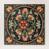 Norwegische Rosemaling-Dekorative Volkskunst Puzzle (Horizontal)