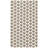 Norwegische Rosemaling Folk Art Heart Sticker Tischdecke (Vorderseite)