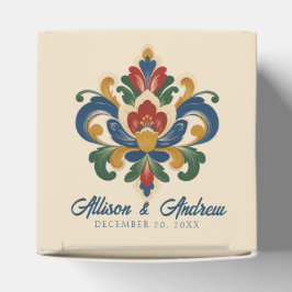 Norwegische Rosemaling-Hochzeit Geschenkschachtel