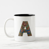 Norwegische Rosemaling Norwegen Initial A Tasse (Links)