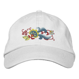 Norwegische Rosemaling-Scroll Bestickte Baseballkappe