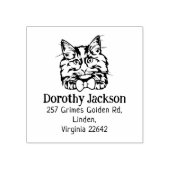 Norwegische Rücksendeadresse für Wälder Gummistempel (Prägung)