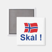 Norwegische Skale! (Prost) Magnet (Vorderseite/Rückseite)