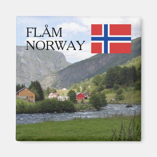Norwegische Skandinavienberge Flam travel souvenir Magnet (Vorne)