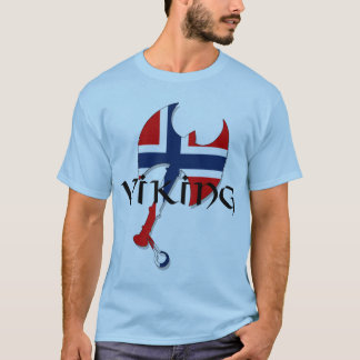Norwegische Skandinavier Norge Norwegen Flagge Axt T-Shirt