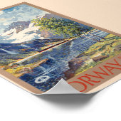 Norwegische Sommersaison Juni-September Vintage Po Poster (Ecke)