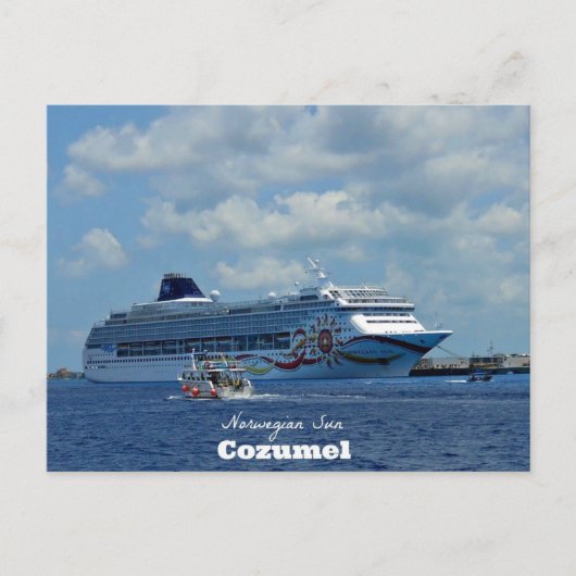Norwegische Sonne, Cozumel, Mexiko Postkarte (Vorderseite)