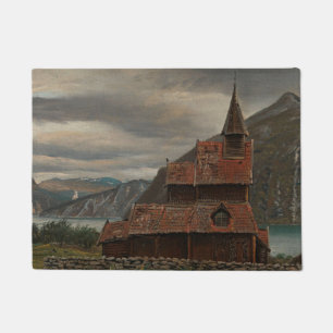 Norwegische Stave Church (von Knud Baade) Fußmatte