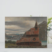 Norwegische Stave Church (von Knud Baade) Karte (Stehend Vorderseite)