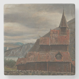 Norwegische Stave Church (von Knud Baade) Steinuntersetzer