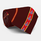 Norwegische Streifenflagge Krawatte (Gerollt)