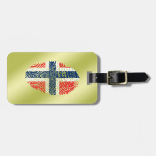 Norwegische Touchfingerabdruckflagge Gepäckanhänger