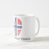 Norwegische Touchfingerabdruckflagge Kaffeetasse (VorderseiteRechts)