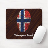 Norwegische Touchfingerabdruckflagge Mousepad (Mit Mouse)