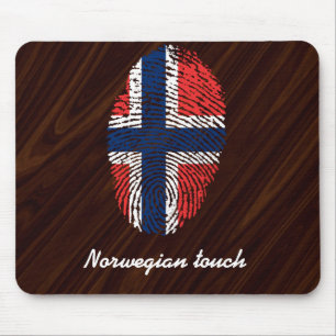 Norwegische Touchfingerabdruckflagge Mousepad