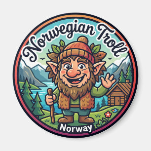 Norwegische Troll-Folklore Norwegen Magnet