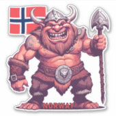 Norwegische Trolle Aufkleber (Vorderseite)