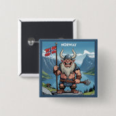 Norwegische Trolle Button (Vorne & Hinten)