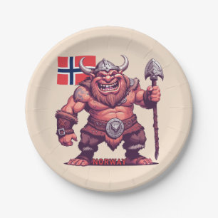 Norwegische Trolle Pappteller