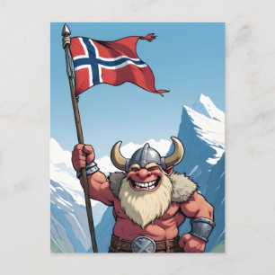 Norwegische Trolle Postkarte