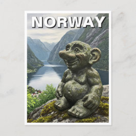 Norwegische Trolle Postkarte